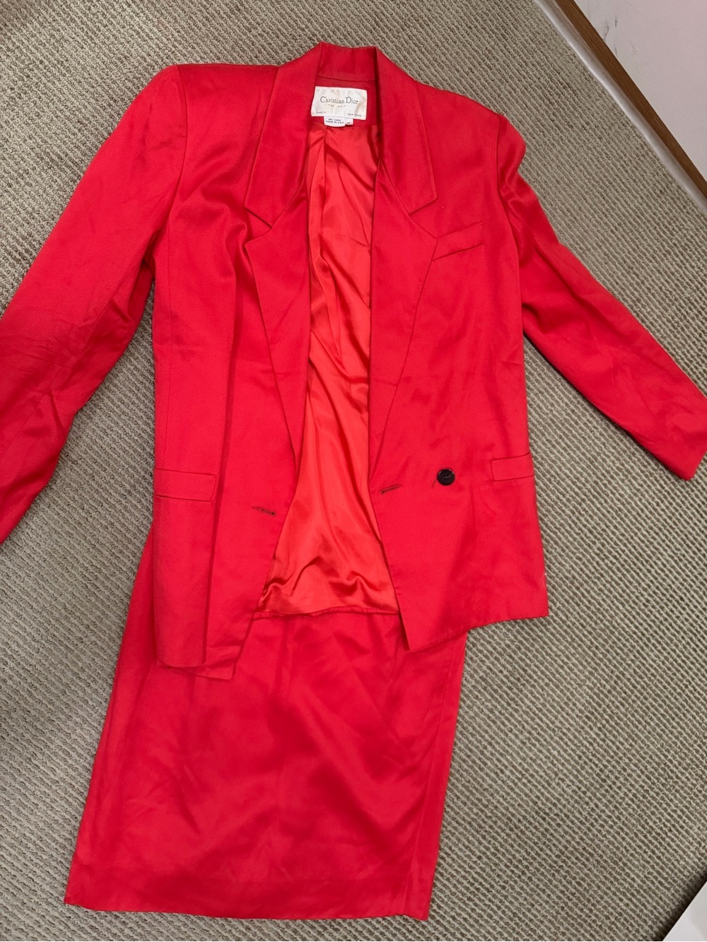 Christian Dior Vibrant Red Suit